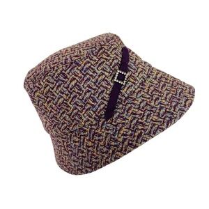 Betmar Wool Blend Bucket Hat W/ Ribbon And Rhinestone Detail OS